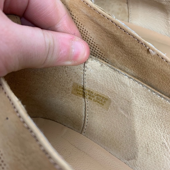 Anthropologie Camel Suede Pointed Toe Loafers 40 - Picture 5 of 9